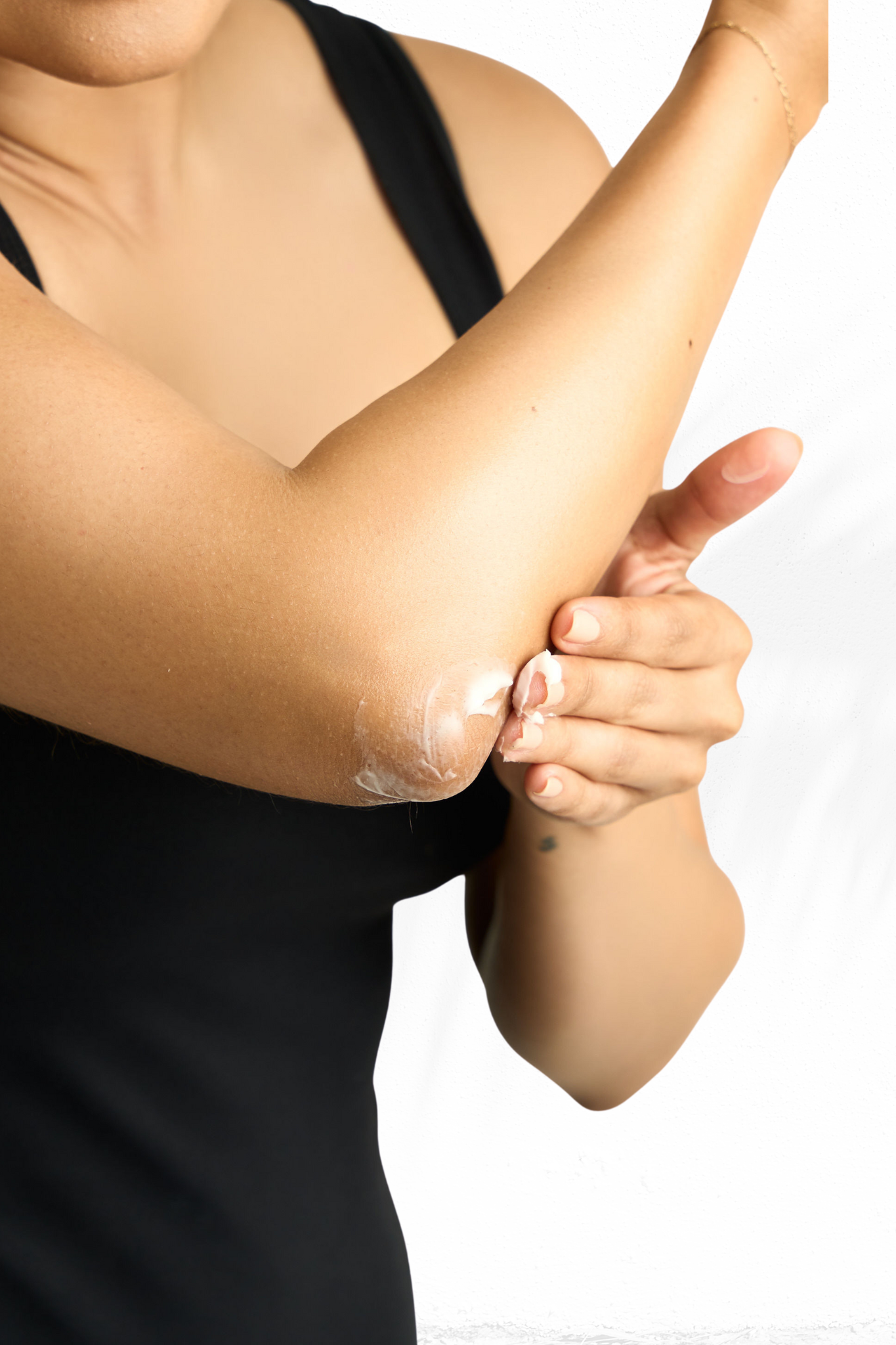 Texture shot of butter body cream—silky, non-greasy finish