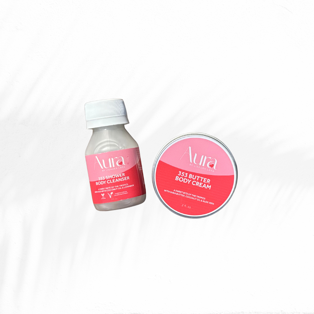 Travel size cleanser &amp; body butter for very dry, sensitive skin that smells good