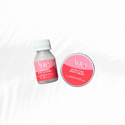Travel size cleanser &amp; body butter for very dry, sensitive skin that smells good