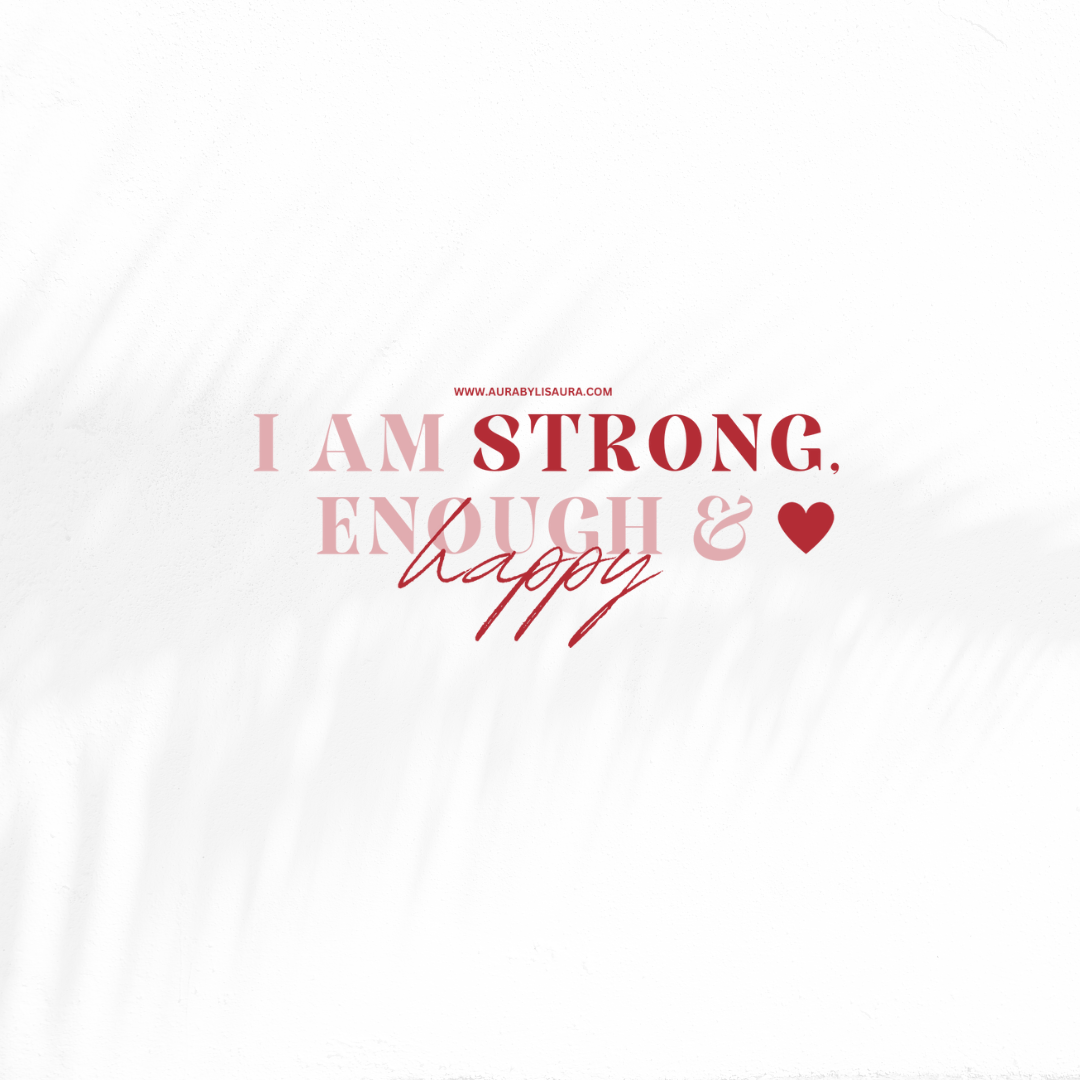 Motivational Mirror sticker with uplifting text: &