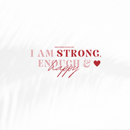 Motivational Mirror sticker with uplifting text: &