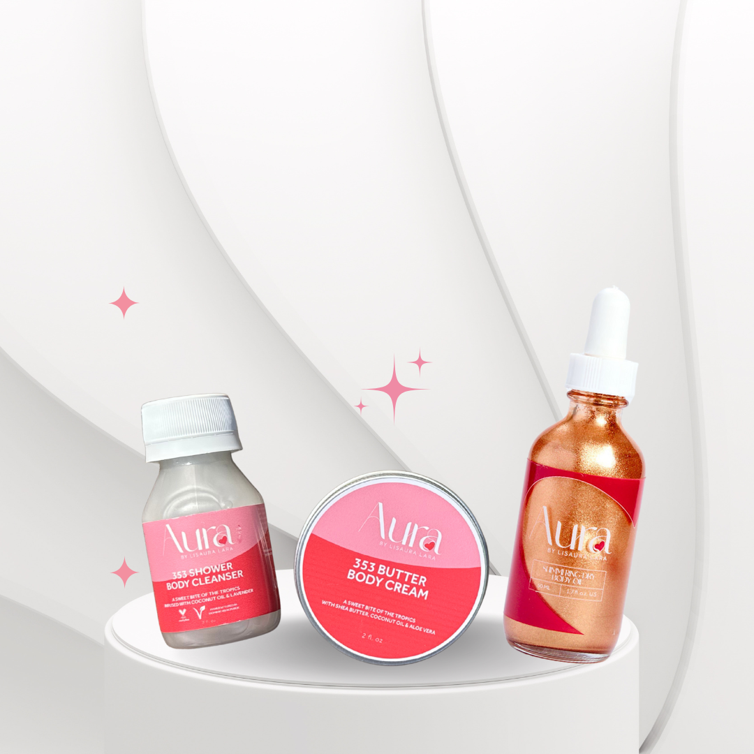 Travel size body care kit mini body cleanser mini body cream tropical scent travel kit + Body Oil