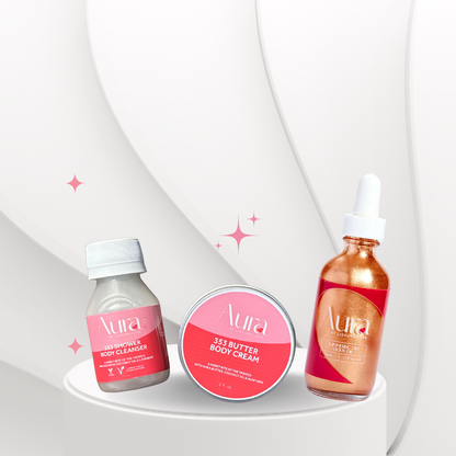 Travel size body care kit mini body cleanser mini body cream tropical scent travel kit + Body Oil