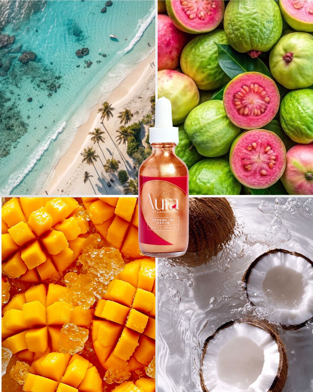 Travel size body care kit mini body cleanser mini body cream tropical scent travel kit + Body Oil